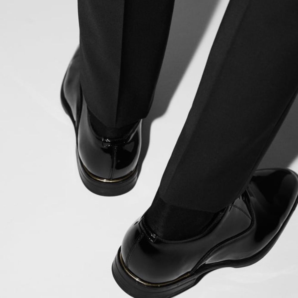 Zara Man Black Patent Finish Dress Shoes - Picture 5 of 11